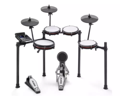 Alesis - Nitro Max 8-Piece Electronic Drum Kit with Mesh Heads and Bluetooth